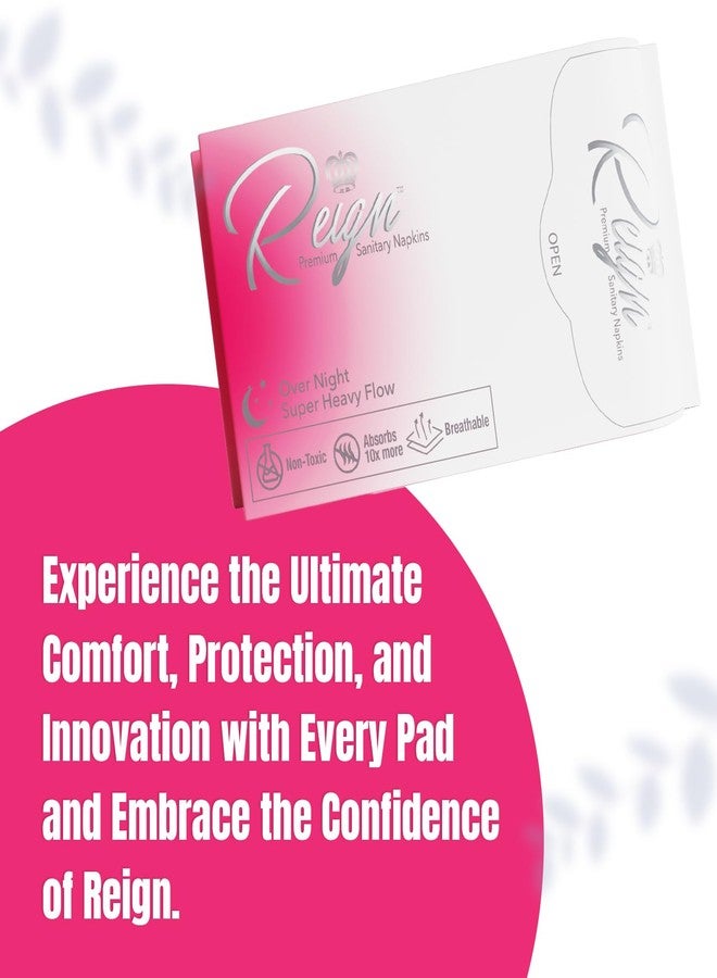 Reign Over Night Super Heavy Flow with Wings Sanitary Napkin for Women, Super Absorbent Pads (7 Count, 1 Pack) - Image 5